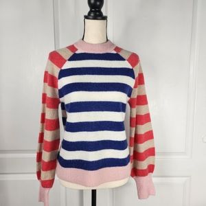 Boden Striped Stretchy Color Block Sweater Size 4